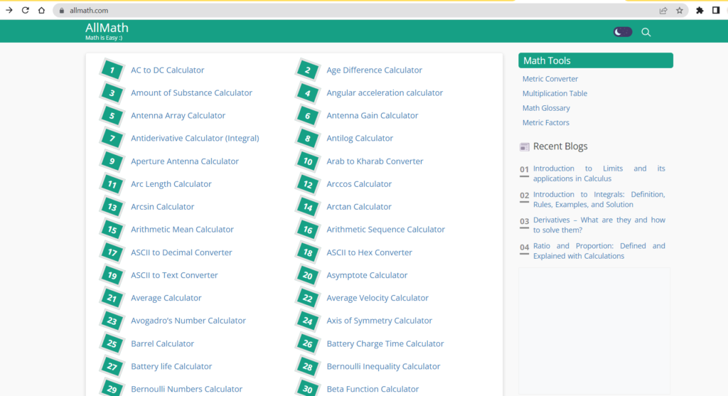 allmath.com