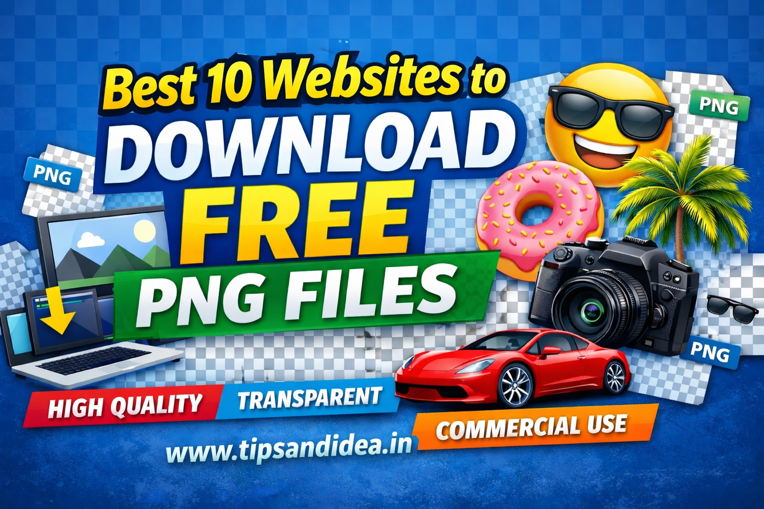 Best 10 websites to download free PNG files with transparent background for designers and marketers