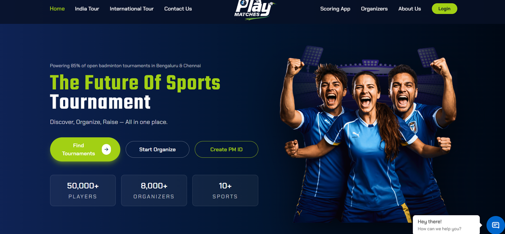 PlayMatches – Online Sports Tournament Registration and Management Platform in India