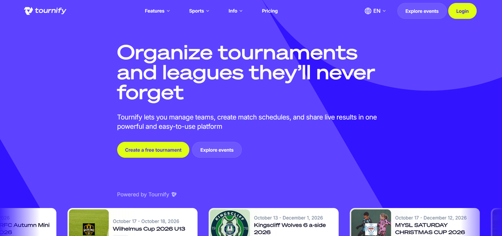 Tournify – Sports Tournament Management Software for Fixtures and Scheduling